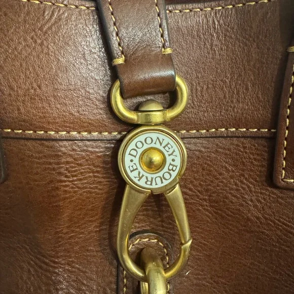 Dooney & Bourke Brown Leather Shoulder Bag - Picture 4 of 6